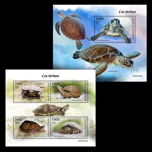 Turtles MNH Stamps 2023 Niger M/S + S/S - Picture 1 of 3