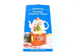Vintage Weihnachtsporzellan Potpourri Teekanne - Bild 1 von 13