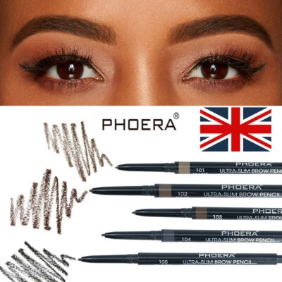 Waterproof Ultra Thin Tip Eye Brow Eyebrow Pen Pencil W/ Brush Makeup Tools UK - Image 1 of 4