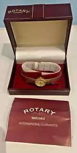 Vintage edles Rotary 3448 Quarz Damen Armband vergoldet Uhr - Bild 1 von 3