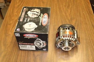 Powermaster # 38208 GM CS130D Style 165 AMP Alternator, Serpentine, Chrome - Image 1 of 4