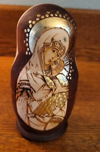 Russische Nestpuppen 5er Set Ceprueb Nocag, goldene Akzente, signiert, NEUWERTIG 🙂 🙂 - Bild 1 von 12