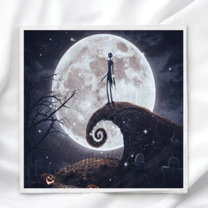 Nightmare Before Christmas Stoff Panel zum Quilten Basteln Nähen Quilt Block - Bild 1 von 2