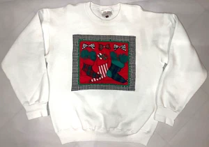 Women's Vintage Ugly Christmas Sweatshirt 1990's Susan Bristol Size Med - Picture 1 of 7