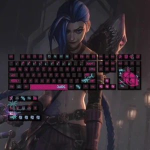 LoL League of Legends Jinx Heat Sublimation PBT Llaves Juego Esports Graffiti - Imagen 1 de 1