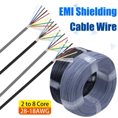 Spiral Shield Cable UL 2547 Multi Core 28 26 24 22 20 18AWG EMI Shielding Wire - Image 1 of 4