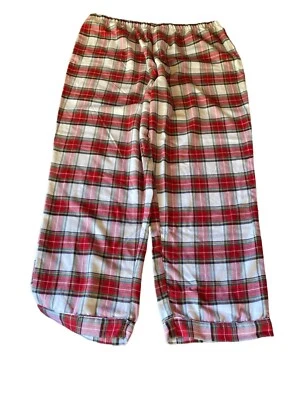 Pantalones de pijama a cuadros rojos Pottery Barn para niños talla grande para adultos Foto 1 de 4