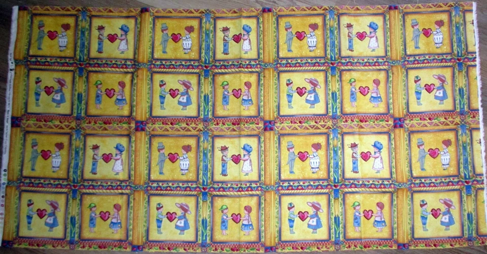 1 Adorable Panel de Tela Artesanal para Acolchado de Algodón de San Valentín "Have A Heart" Foto 1 de 1