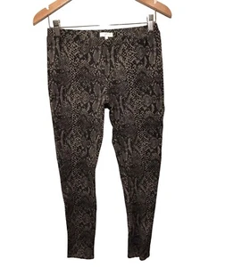 Joie Pull On Pantalones Mujer Piel de Serpiente Estampado Leggings Ajustados Negro Gris Talla Mediana - Imagen 1 de 8