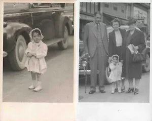 LOTE DE 2 POSTALES VINTAGE RPPC NIÑA Y FAMILIA AGUAS TERMALES AR 040623 S - Imagen 1 de 6