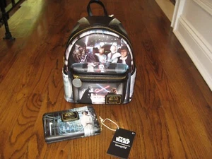 Conjunto de mini mochila y billetera Loungefly Star Wars: A New Hope Final Frames - ¡Nuevo! - Imagen 1 de 9