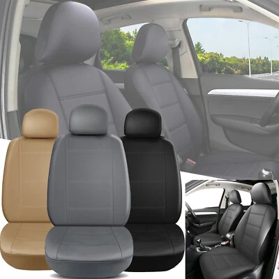 Car 5 Seat Covers Full Set Waterproof Leather Universal for Jeep Sedan SUV Truck - Image 1 of 4