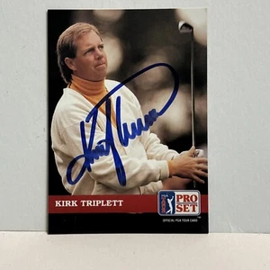 G5 Kirk Triplett #116 1992 Pro Set PGA Golf Tour Autographed Signed Auto Card - Picture 1 of 4