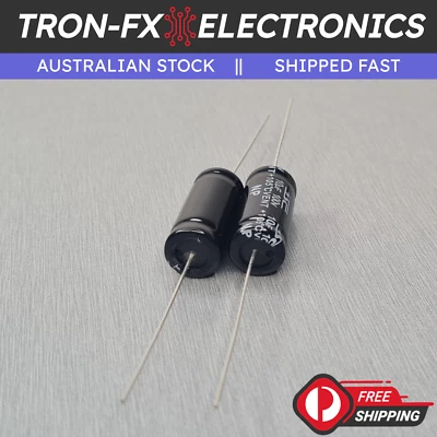 2Pcs 10uF 100V Non Polar Axial NP Electrolytic Capacitor - image 1 of 4