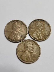 1927, 1927, and 1927 Lincoln Wheat Cent Pennies - Bild 1 von 3