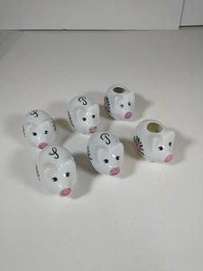 Salz- und Pfefferstreuer für Schweine mit Zahnstocherhaltern. GANZES SET! - Bild 1 von 12