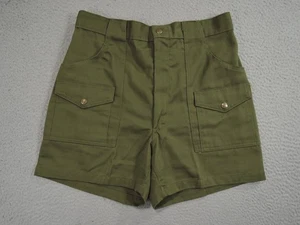 VINTAGE Boy Scouts of America Shorts Mens 30 Green Uniform Twill USA Union 2 - Picture 1 of 10