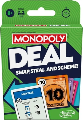 Monopoly Hasbro Gaming Deal Strategy Card Game IN UK NEW EDITION Monopoly Card. - Image 1 of 4
