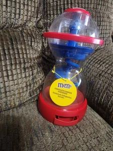 Dispensador de caramelos M&M's World 12 pulgadas limpio 2022 rojo azul remolino deslizable dispensador - Imagen 1 de 6