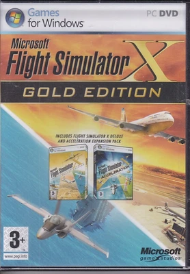 Microsoft Flight Simulator X Gold Edition - Deluxe + Acceleration Pack PC DVD - Image 1 of 3