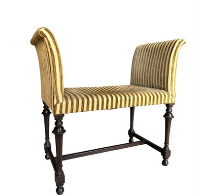 Antique Dutch Marquetry Sette Window Bench Love Seat Inlaid, Circa 1900 - Image 1 of 4