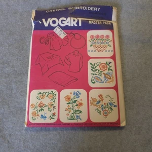 Vintage Vogart Master Pack Crewel Embroidery Iron-On Transfer Pattern Sheets - Picture 1 of 6