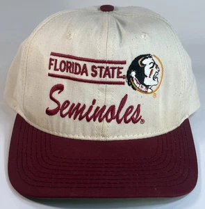 Vintage FSU Florida State Seminoles Script Logo Snapback Cap Hat 90s NCAA - Picture 1 of 8