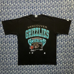 Vintage 90s Starter 1994 NBA Vancouver Grizzlies Memphis Grizzlies T Shirt Large - Picture 1 of 13