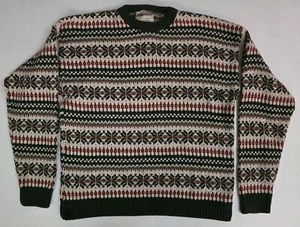Vintage Fair Isle Crewneck Old Glory Liberty Knit Winter Sweater Made in USA XL - Picture 1 of 5