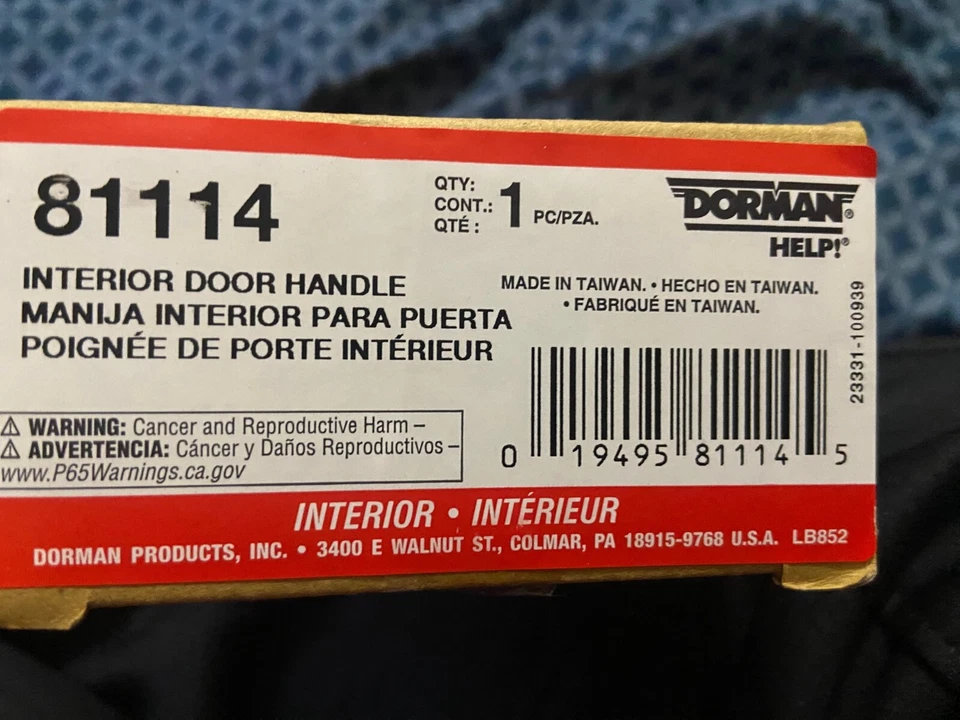 Dorman 81114 Front Driver Side Interior Door Handle Compatible with Select Dodge - Image 1 of 1