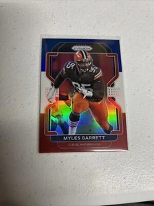 2021 Panini Prizm Football Myles Garrett #266 RED WHITE BLUE PRIZM - Picture 1 of 2