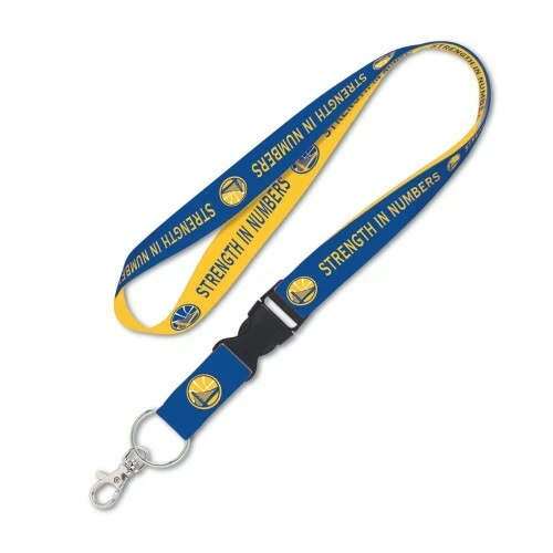 GOLDEN STATE WARRIORS LANYARD KEY CHAIN W/ DETACHABLE BUCKLE 1" WIDTH 22" LONG  - Image 1 of 1