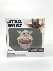 Star Wars Mandalorian The Child Baby Yoda Grogu Ceramic Salt & Pepper Shakers - Picture 1 of 3