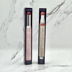 tarte SET (2) Maracuja Juicy Lip Creme PEACHY PINK & Plumping Oil ROSE NIB Full - Picture 1 of 16