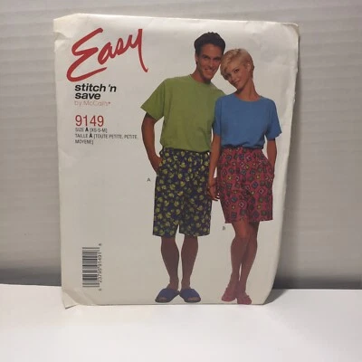 Easy Stitch 'n Save 9149 Size XS-X-M Misses' Men's Shorts in Two Lengths - Image 1 of 3