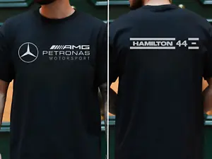 Lewis Hamilton 44 Mens Formula F1 Motorsport T shirt AMG Petronas Heavy Cotton - Picture 1 of 4