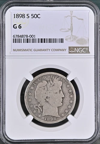 1898 s 50c NGC G6 Cover