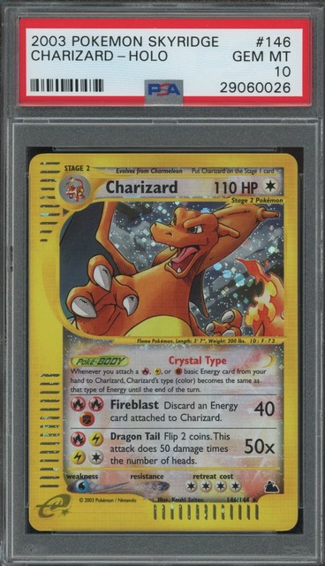 Carta Pokemon Shiny Charizard vendida por mais de $10.000