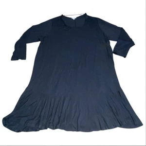Vestido Peplum Terra Sky para mujer negro manga larga talla grande 5X tejido elástico - Imagen 1 de 4