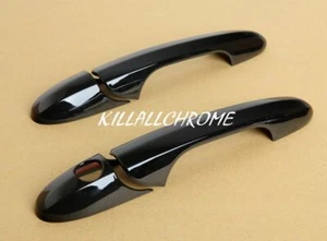 Abarth Gloss Black Door Handle Covers Trim Set For 2007- up Fiat 500 595 Cover - Picture 1 of 7