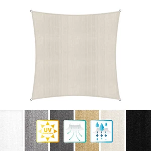 Lumaland Voile D'Ombrage 5x5 M Protection UV Voile D'Ombrage Tente Carrée HDPE - Bild 1 von 46