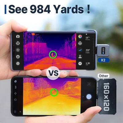 984 Yards X2 Thermal Monocular for Hunting Night Vision Binocular 50Hz 15x Zoom - Image 1 of 4