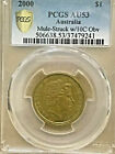 AUSTRALIA 2000 $1 /10 Cent " RARE  MULE " Very Hard to find GRADED by PCGS