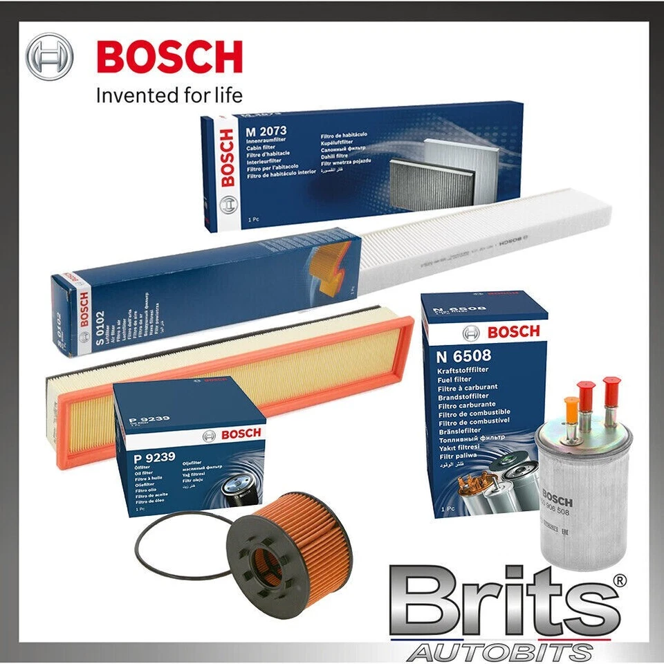 Bosch Service Kit Jaguar X-type 2.0d 2.2d Oil Air Fuel Cabin Filters