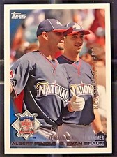 2017 Topps Heritage Rediscover Buyback GOLD Foil Stamp SP A. Pujols / Braun 2010