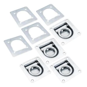 4x hueco de amarre incl. contraplaca 105x105 mm con anillo ojal de lona anillo de amarre ojal de amarre - Imagen 1 de 1