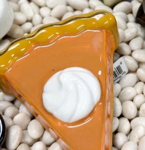 Nora Fleming Mini You Wanna Piece of Me Pumpkin Pie Slice A299 Ceramic Charm NEW - Picture 1 of 5