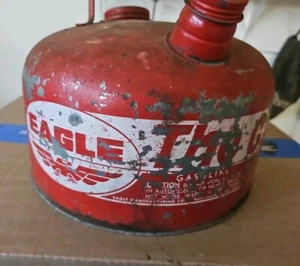 Eagle "The Gasser" Metal Fuel 2.5 Gallon Gas Gasoline Wellsburg USA Vintage - Picture 1 of 7