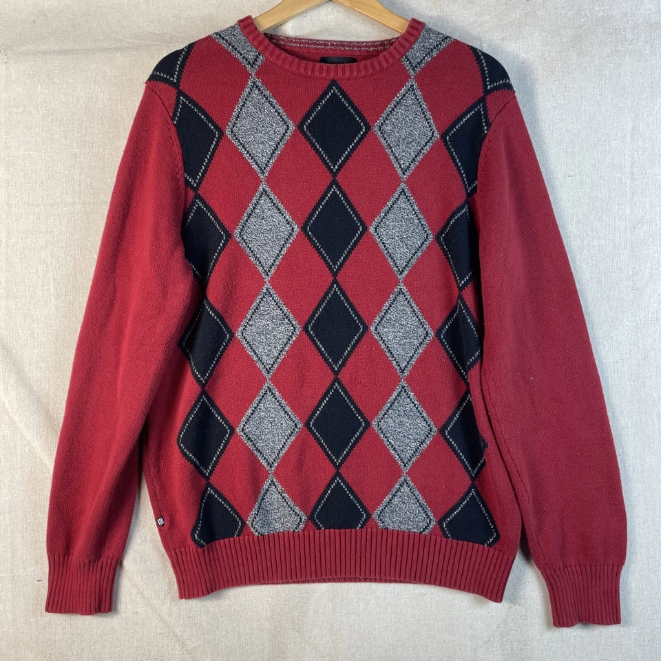 Cárdigan Suéter Geoffrey Beene Mediano Granate Algodón  Foto 1 de 4