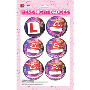 Hens Night Party Badges Favours Name Tags Bridal Shower Gift Bride To Be Wedding